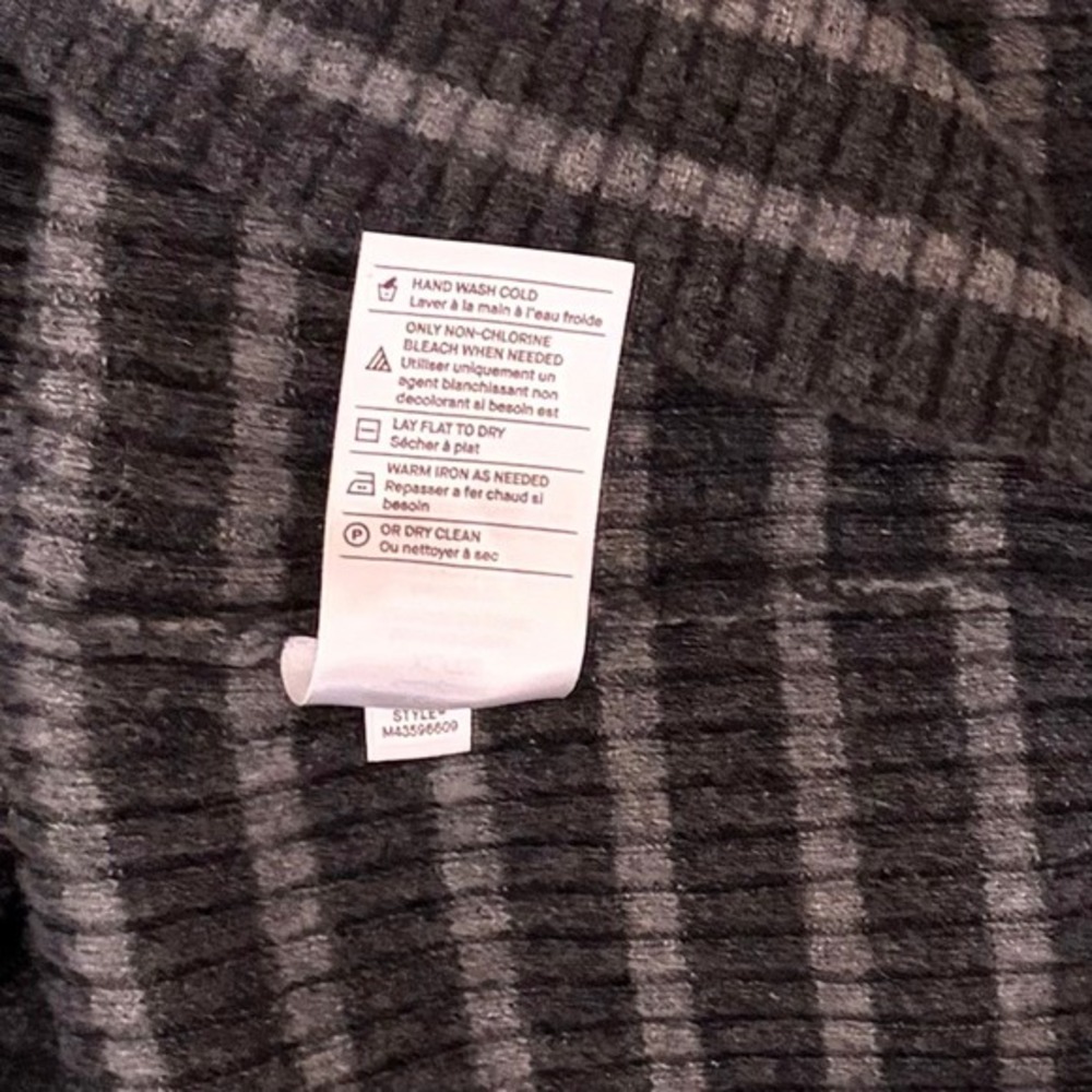 Men's‎ VINCE Cashmere Striped Turtleneck Sweater Gray Ribbed Knitwear X-Large - Picture 12 of 13